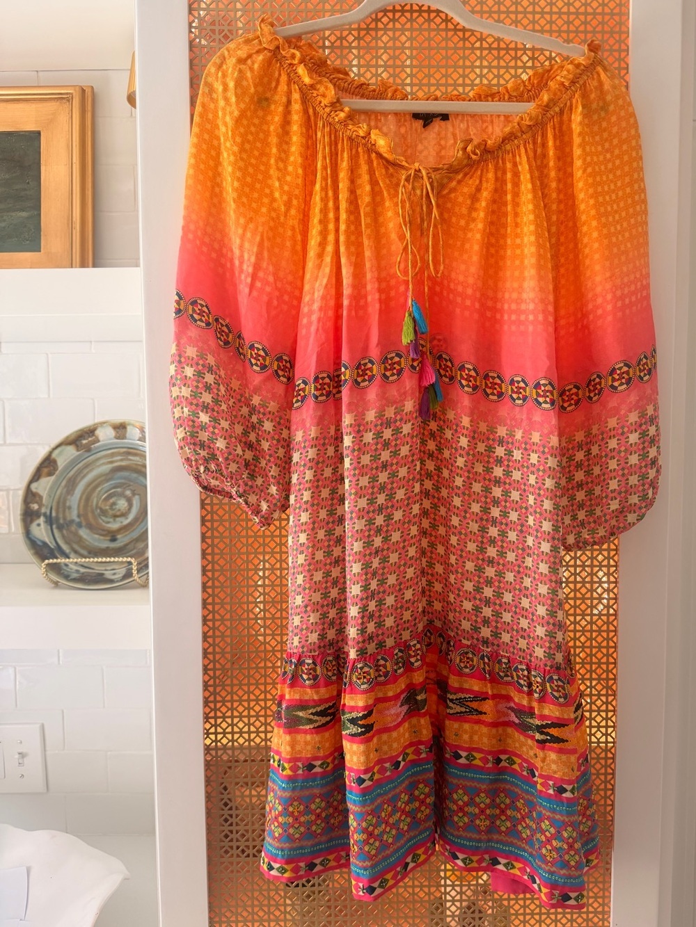 Tanvi Kedia XS Printed Boho Dress! Excellent used condition! Stunning!